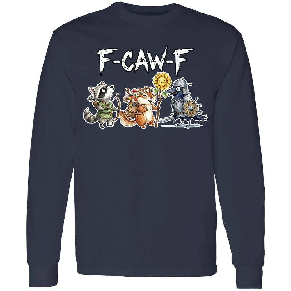 F-CAW-F Adventuring party Long Sleeve T-Shirt - Navy - 2