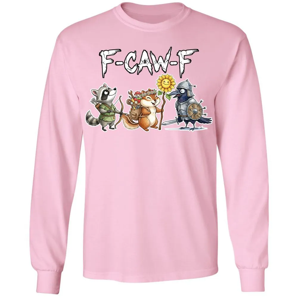 F-CAW-F Adventuring party Long Sleeve T-Shirt - Light Pink - 3