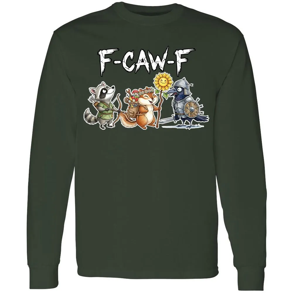 F-CAW-F Adventuring party Long Sleeve T-Shirt - Forest Green - 4