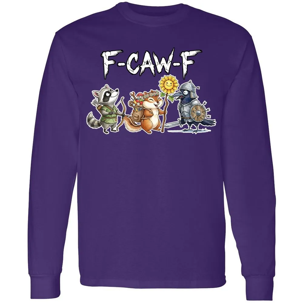 F-CAW-F Adventuring party Long Sleeve T-Shirt - Purple - 13