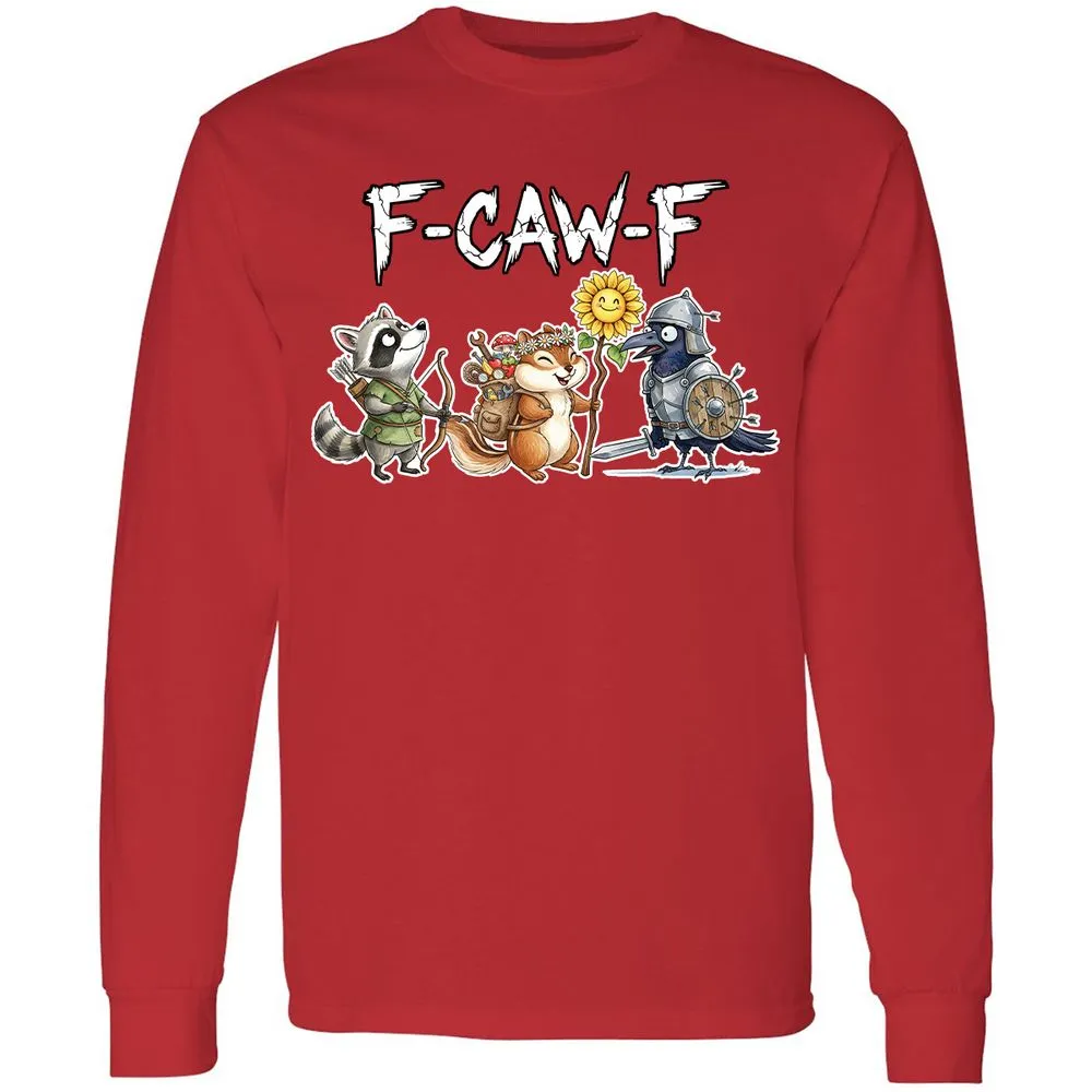 F-CAW-F Adventuring party Long Sleeve T-Shirt - Red - 14