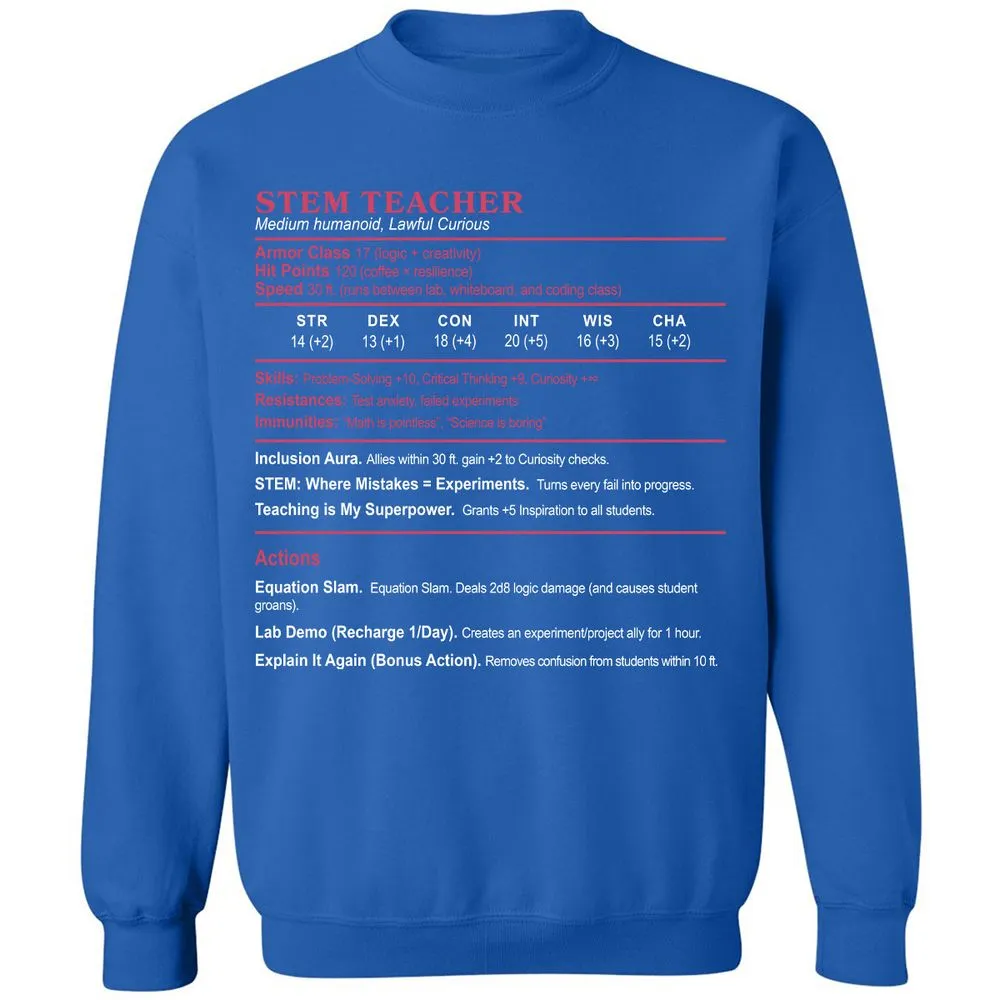 STEM TEACHER Classic Unisex Sweatshirt - Royal - 9