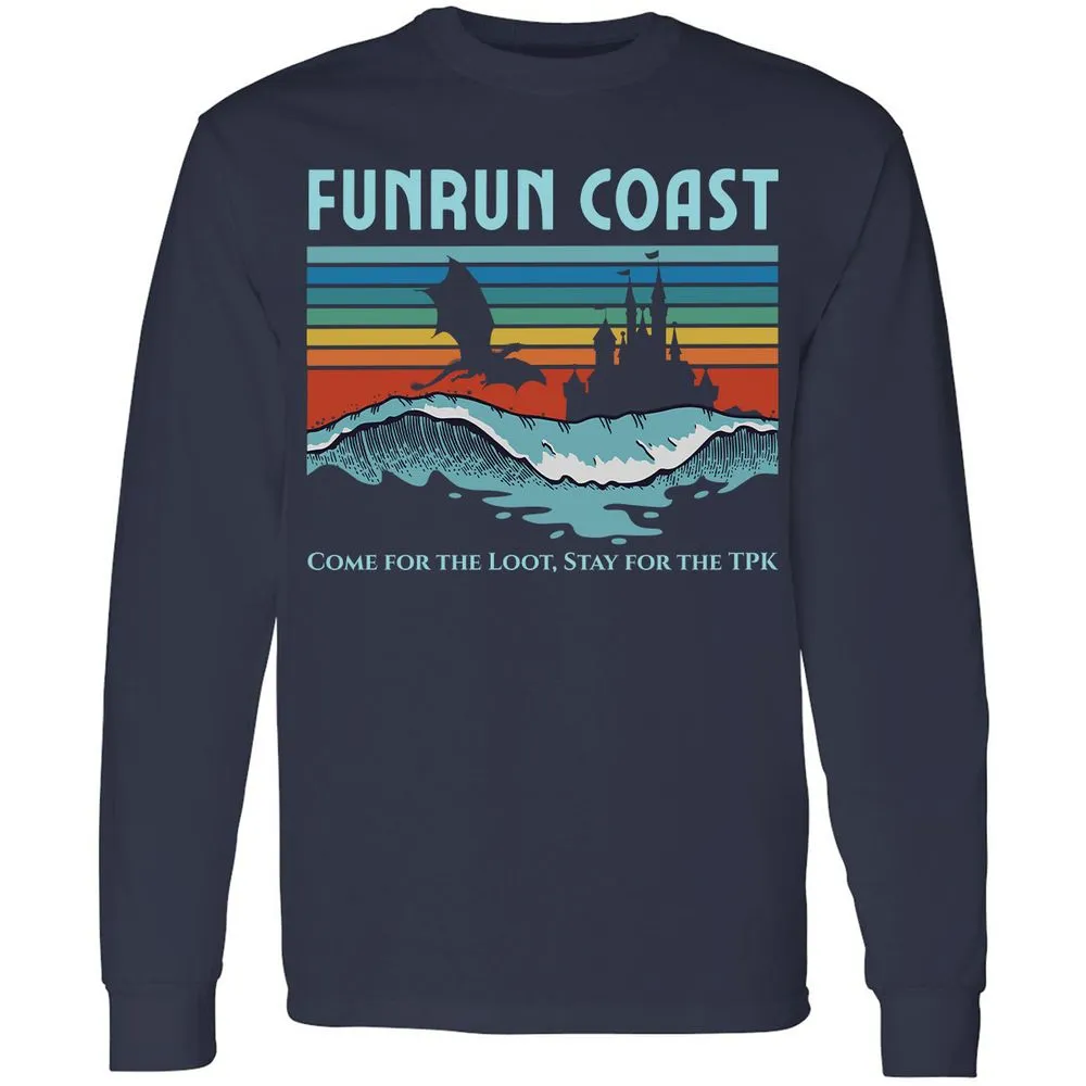 FUNRUN COAST Long Sleeve T-Shirt - Navy - 2