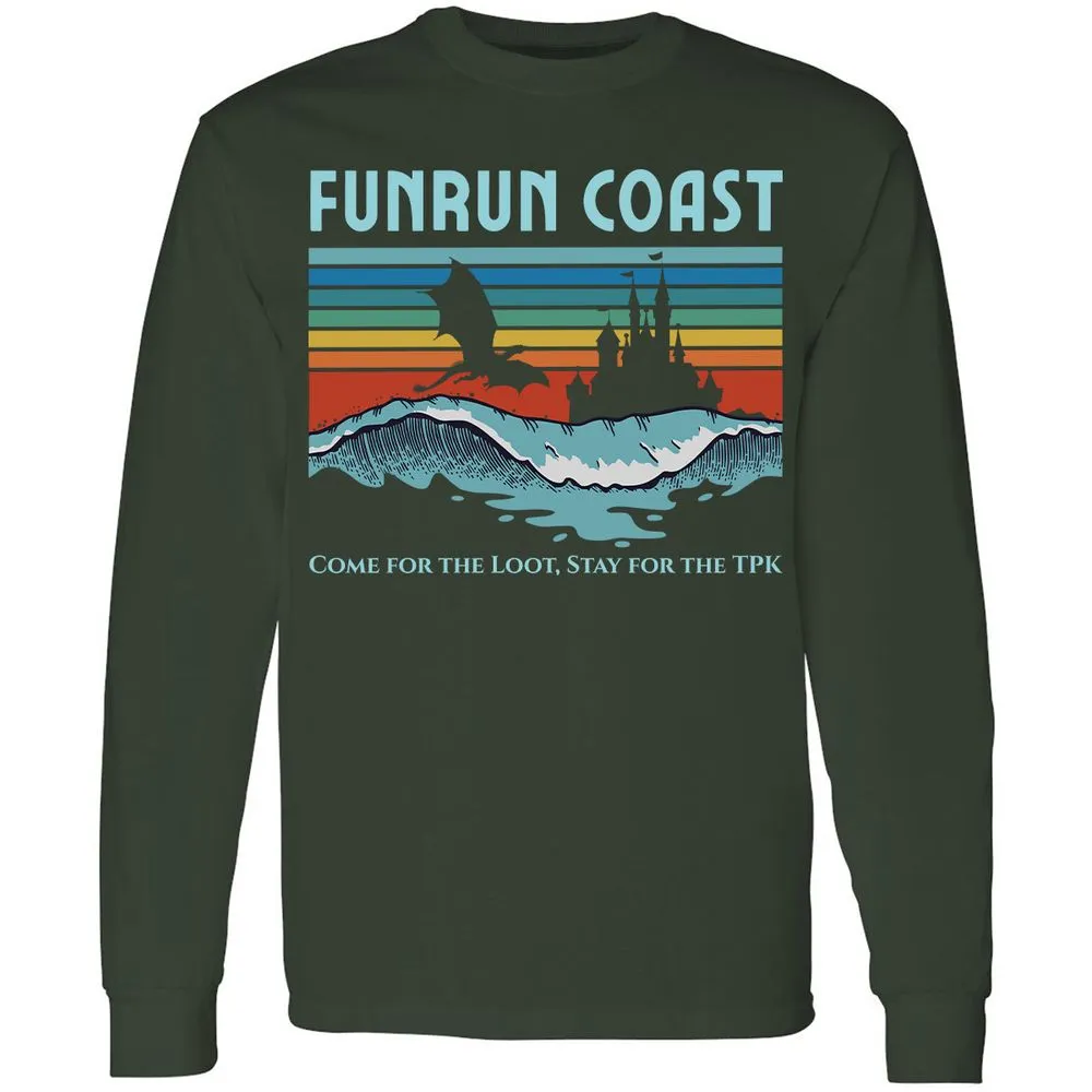FUNRUN COAST Long Sleeve T-Shirt - Forest Green - 4