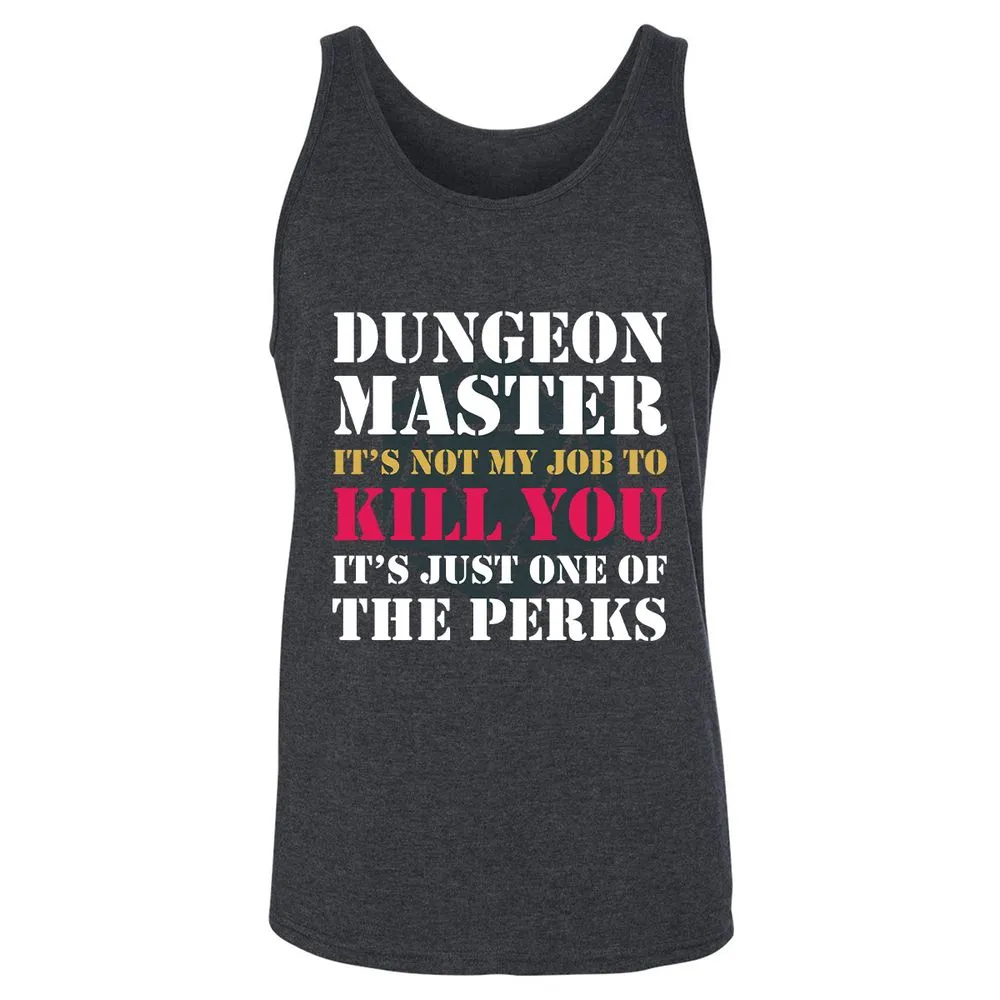 DUNGEON MASTER NOT MY JOB Unisex Jersey Tank - Dark Grey Heather - 6