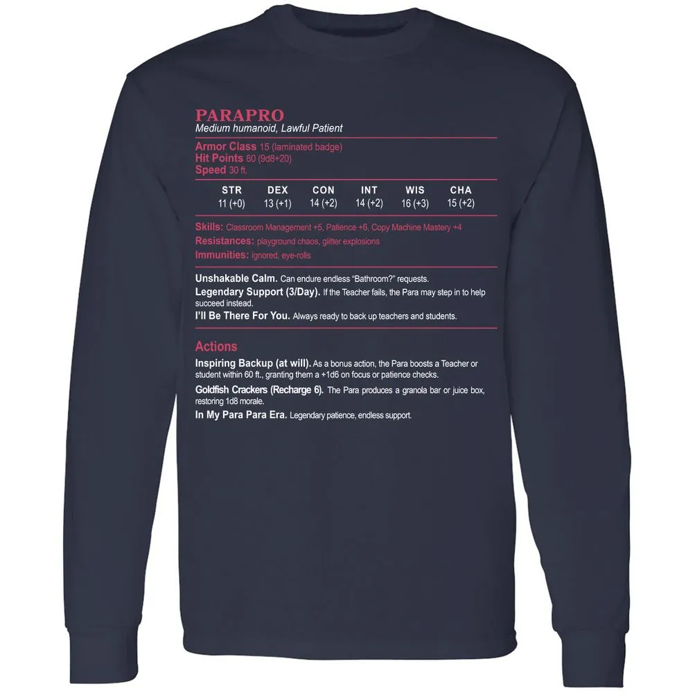 para Long Sleeve T-Shirt - Navy - 2