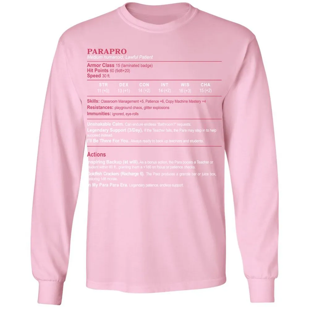 para Long Sleeve T-Shirt - Light Pink - 3