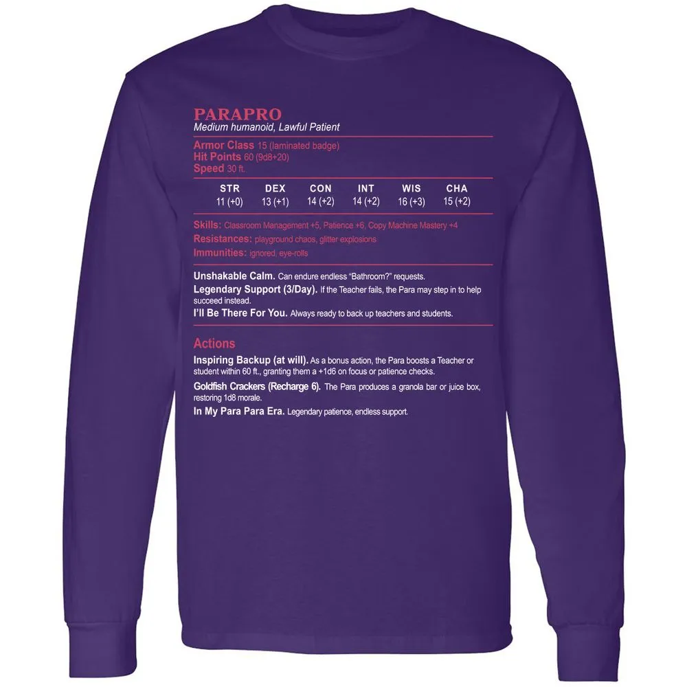 para Long Sleeve T-Shirt - Purple - 13