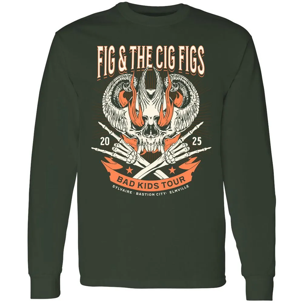 Fig and the Cig Figs, Dimension 20 Long Sleeve T-Shirt - Forest Green - 4