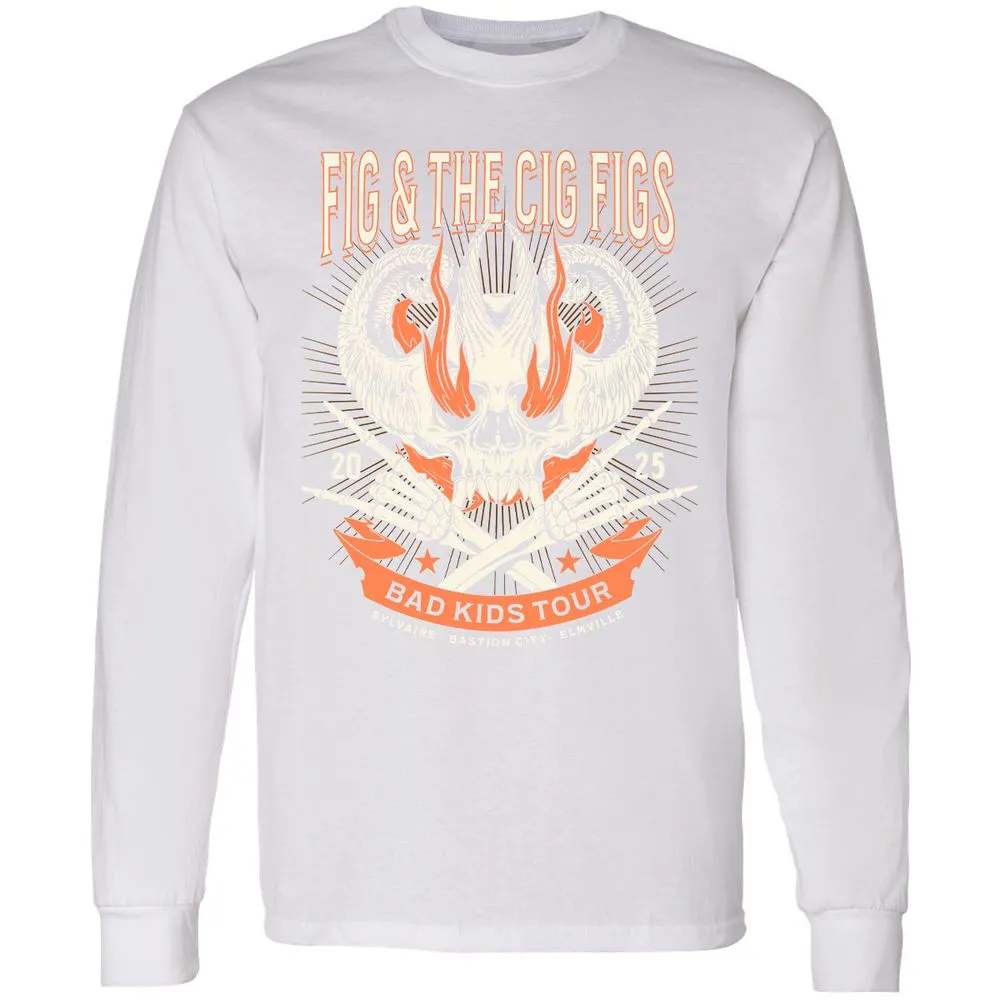 Fig and the Cig Figs, Dimension 20 Long Sleeve T-Shirt - White - 5