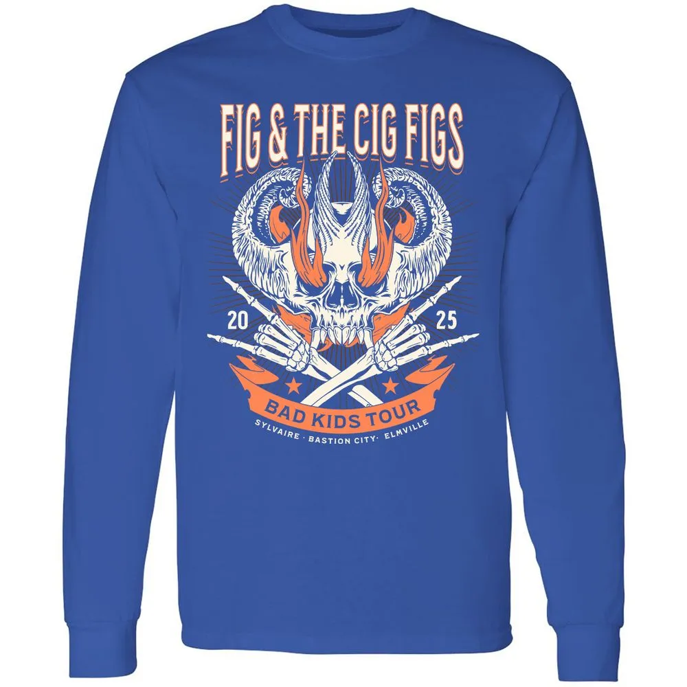Fig and the Cig Figs, Dimension 20 Long Sleeve T-Shirt - Royal - 8