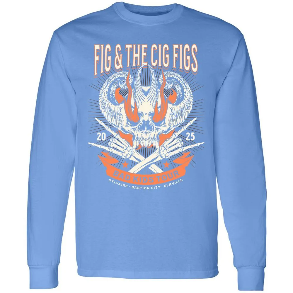 Fig and the Cig Figs, Dimension 20 Long Sleeve T-Shirt - Carolina Blue - 12