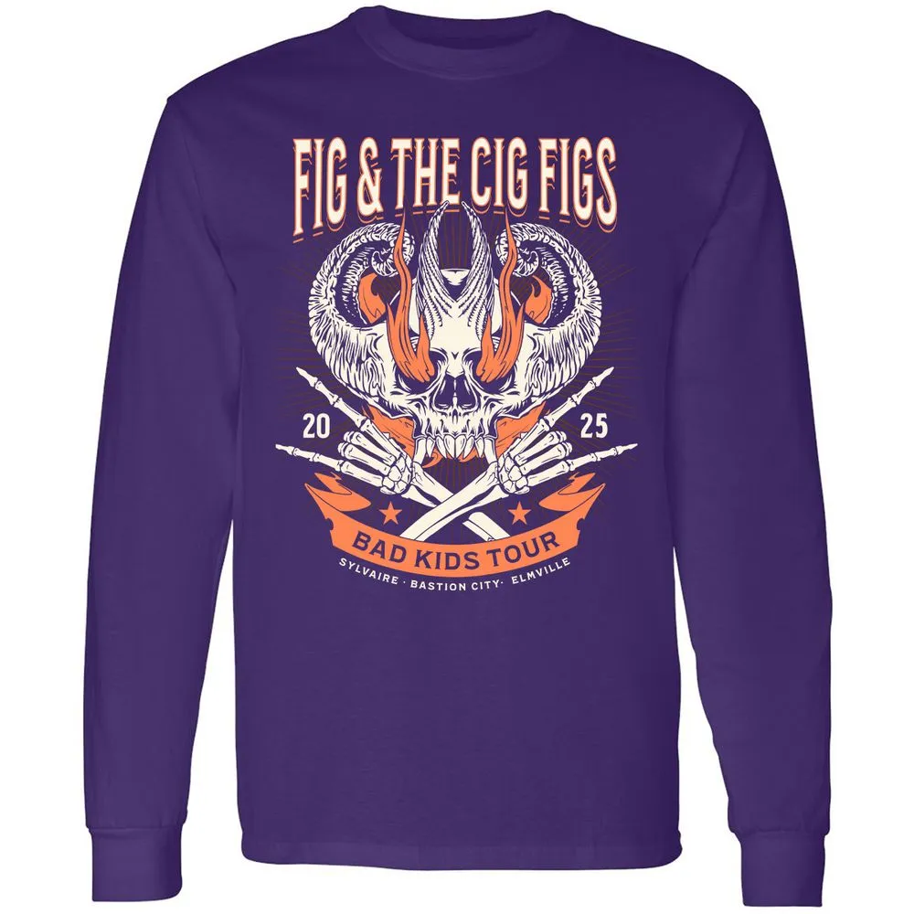 Fig and the Cig Figs, Dimension 20 Long Sleeve T-Shirt - Purple - 13
