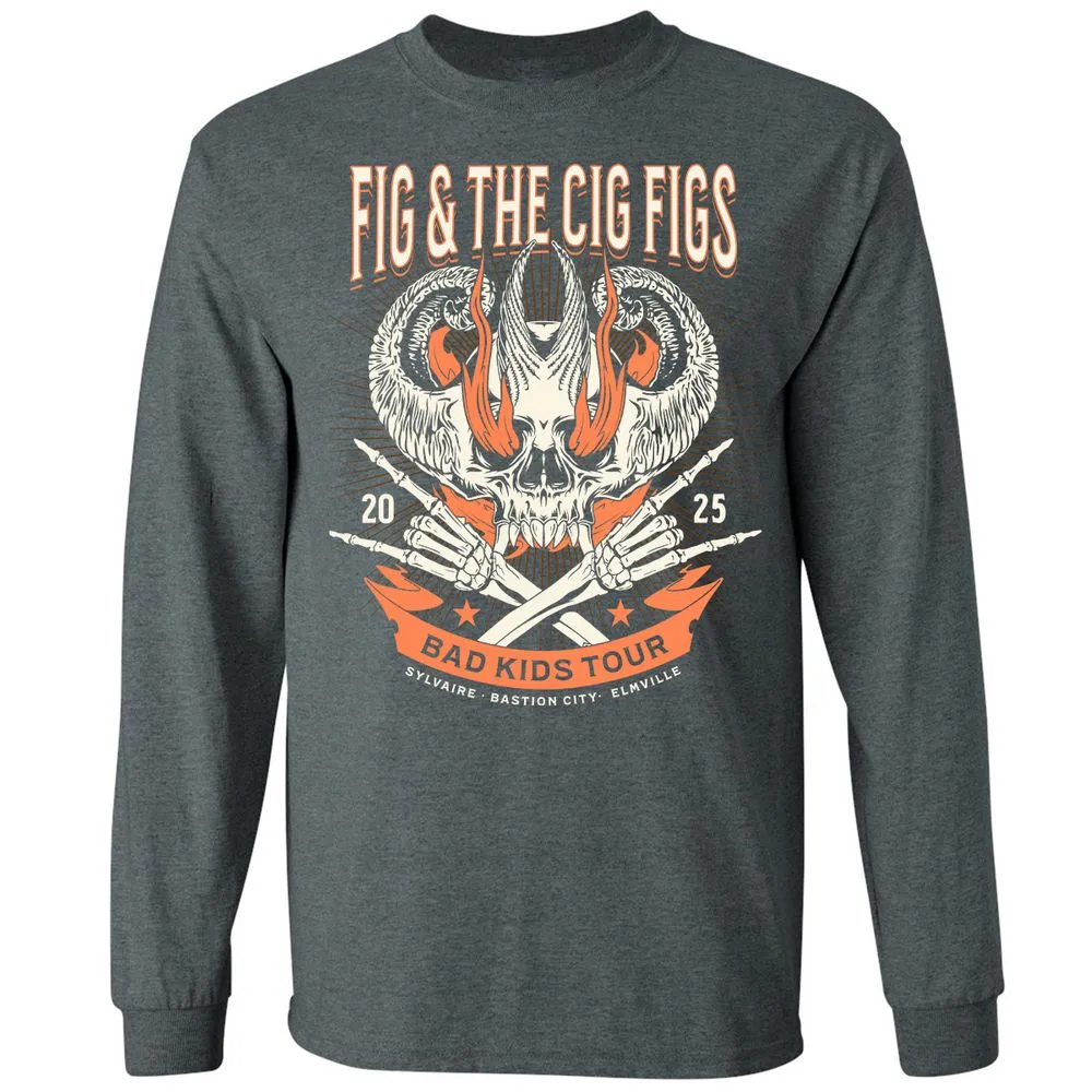 Fig and the Cig Figs, Dimension 20 Long Sleeve T-Shirt - Dark Heather - 15