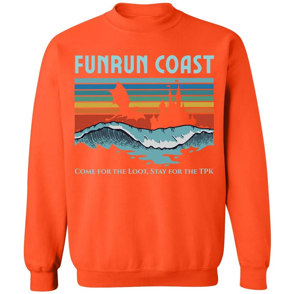 FUNRUN COAST Classic Unisex Sweatshirt - Orange - 10