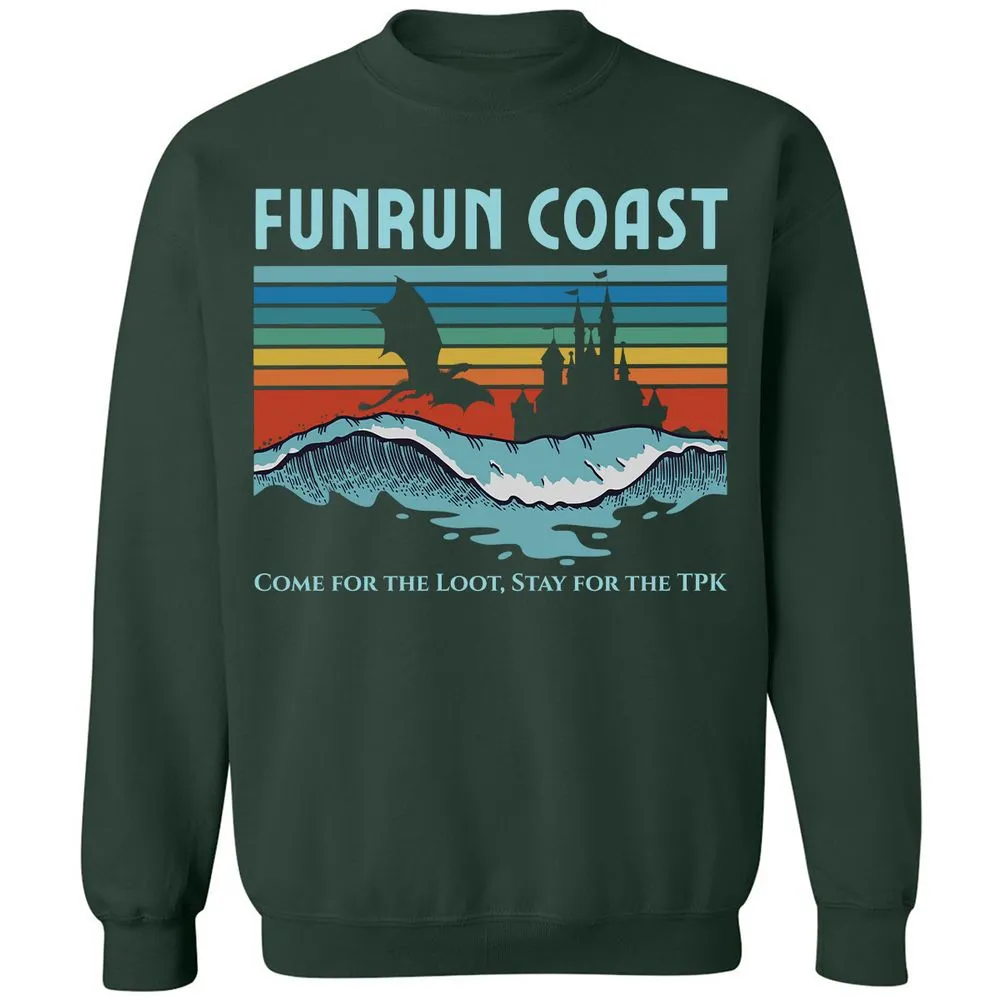 FUNRUN COAST Classic Unisex Sweatshirt - Forest Green - 4