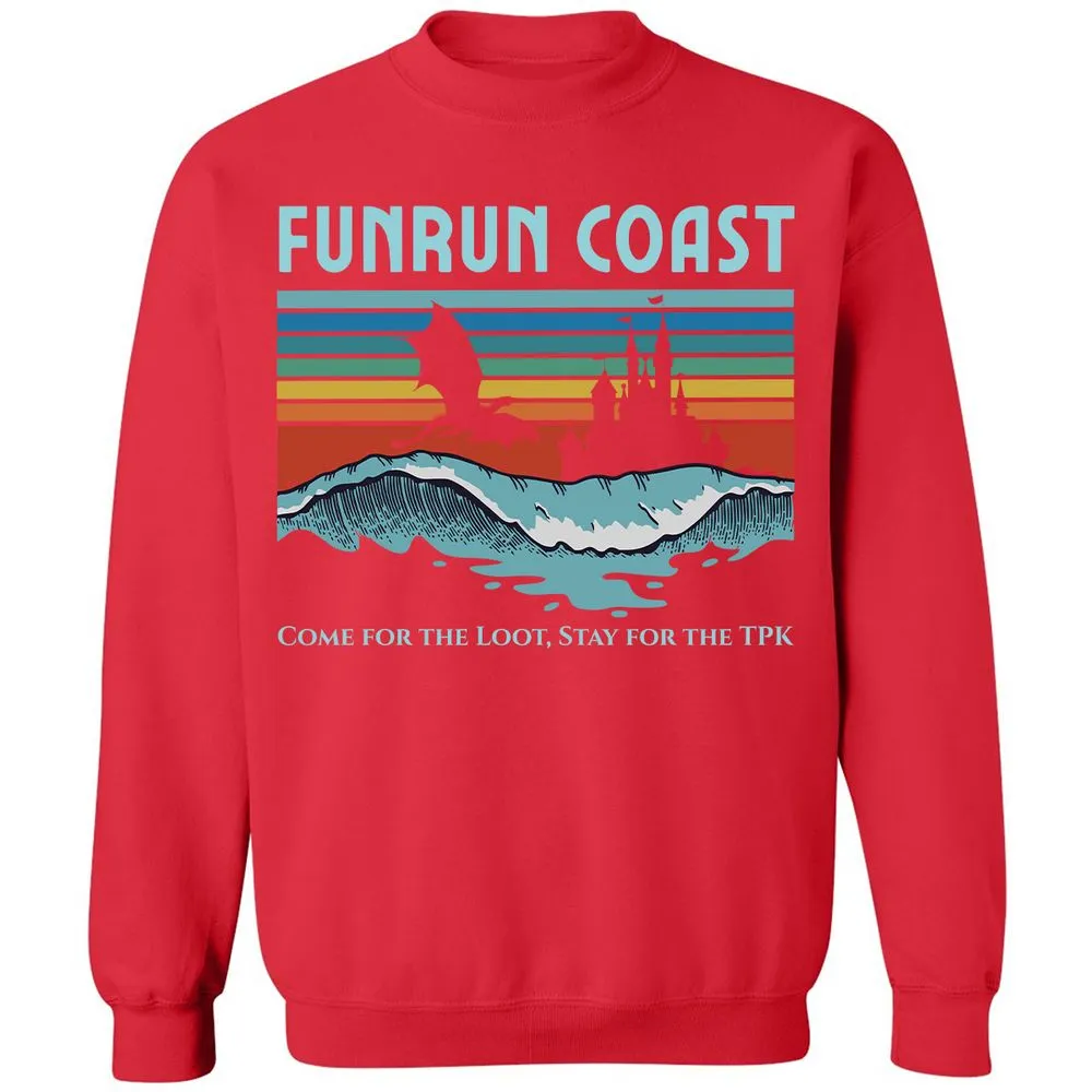FUNRUN COAST Classic Unisex Sweatshirt - Red - 5