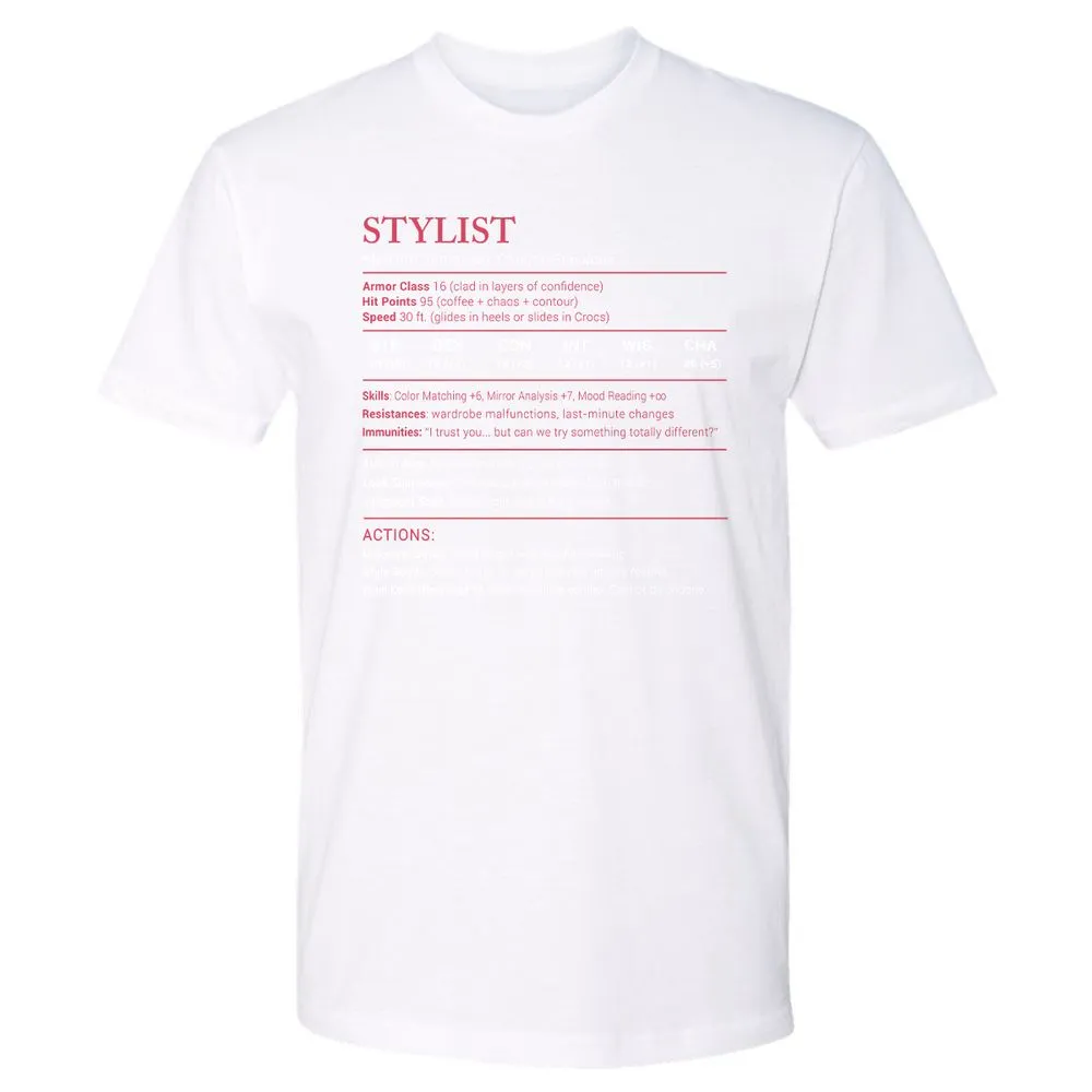 Stylist Stats Premium Unisex T-Shirt - White - 4