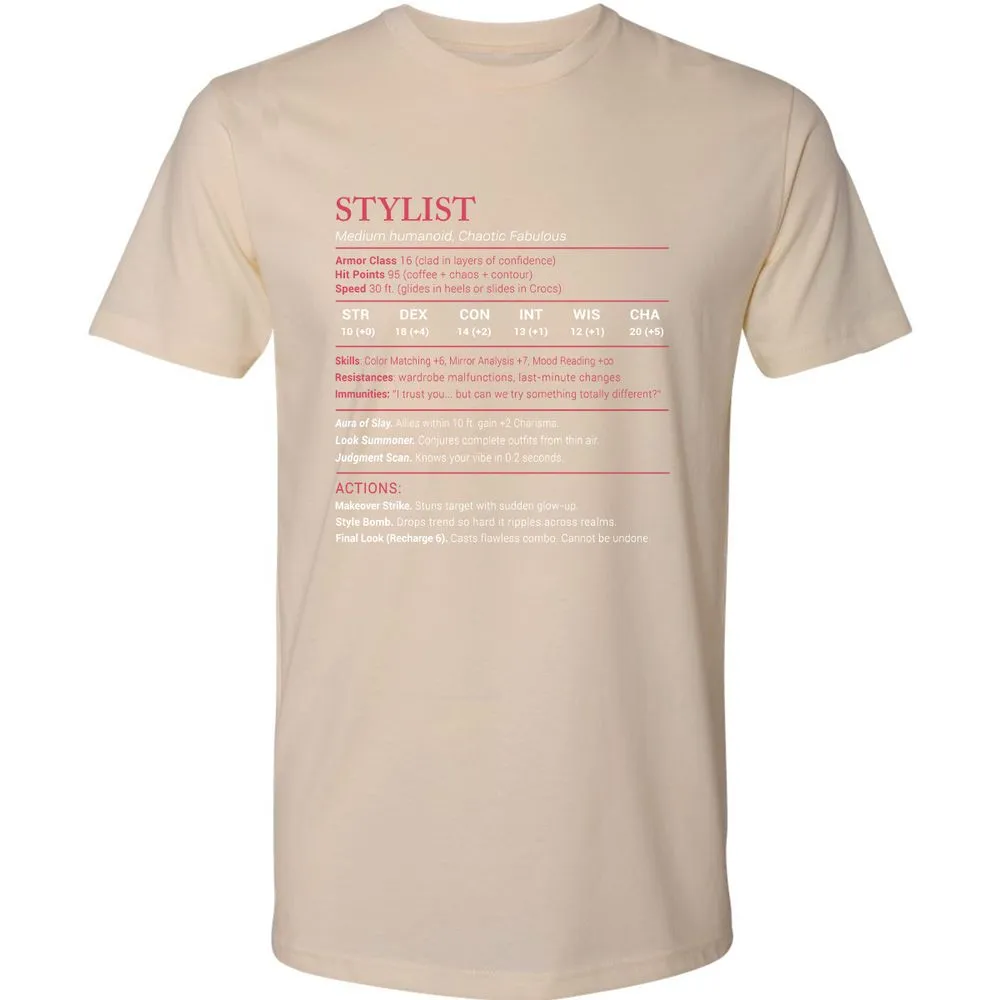 Stylist Stats Premium Unisex T-Shirt - Cream - 14