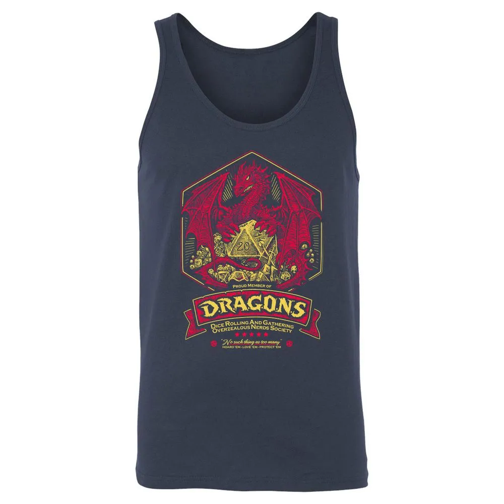 Fantasy Dragon With Dice - Navy - 2