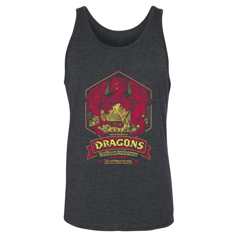 Fantasy Dragon With Dice - Dark Grey Heather - 6