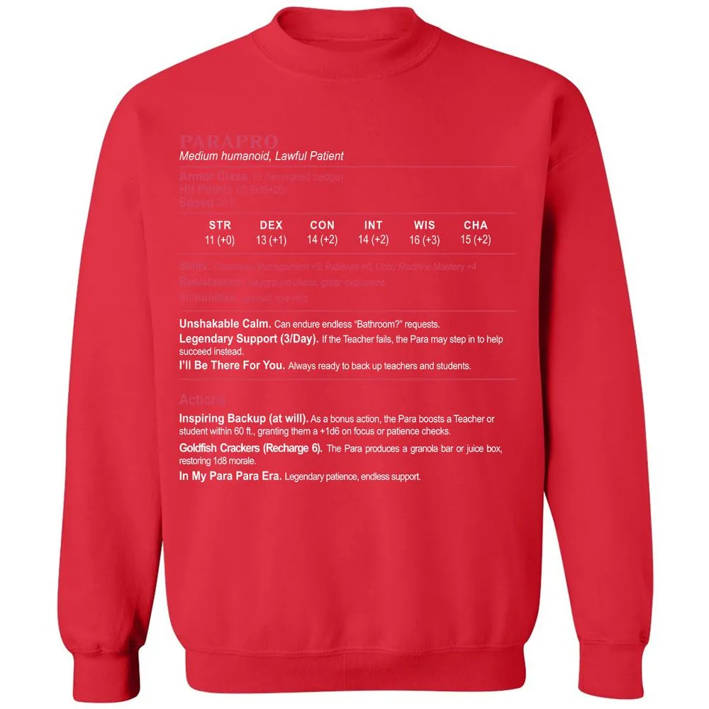 para Classic Unisex Sweatshirt - Red - 5