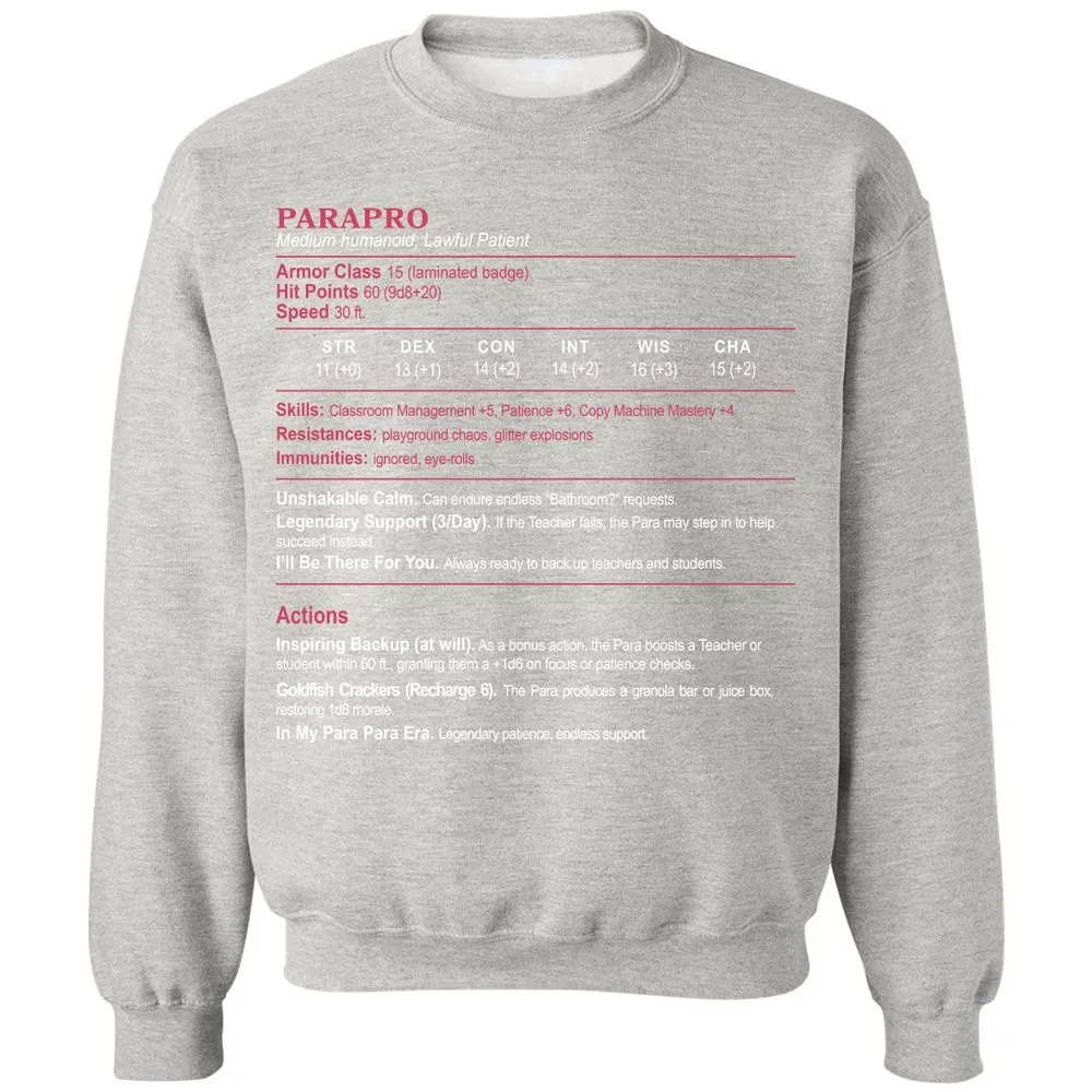 para Classic Unisex Sweatshirt - Ash - 8
