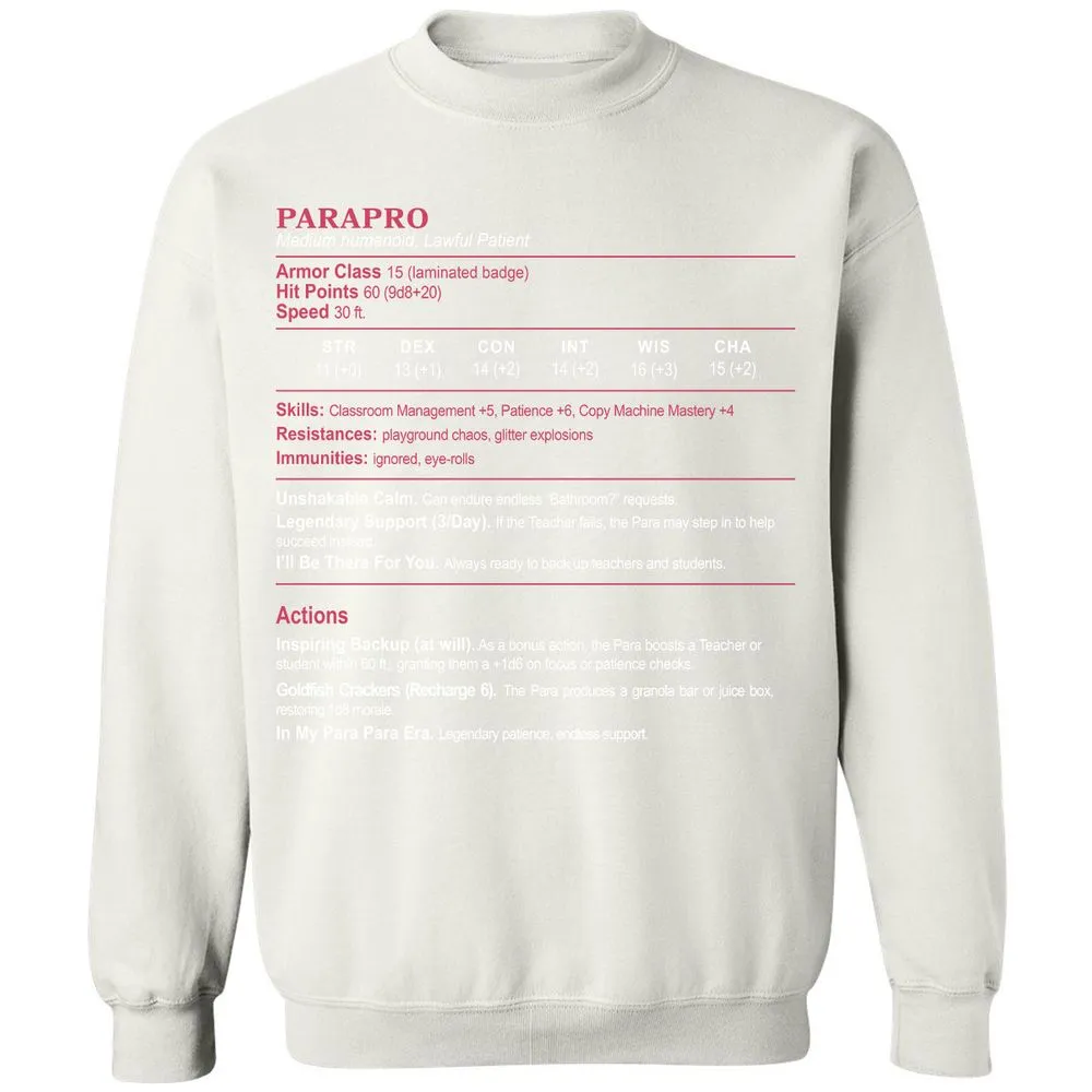 para Classic Unisex Sweatshirt - White - 12