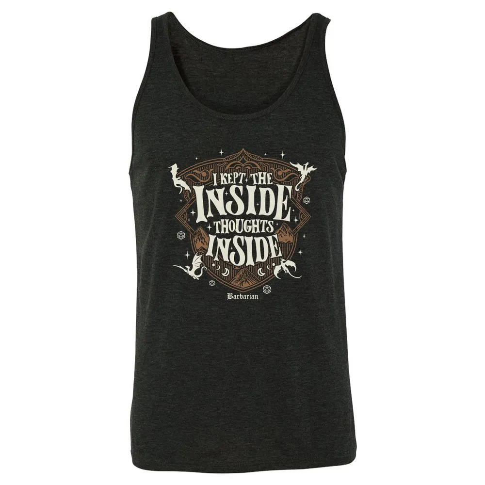 Barbarian I Kept The Inside Thoughts Inside - Charcoal Black Triblend - 5