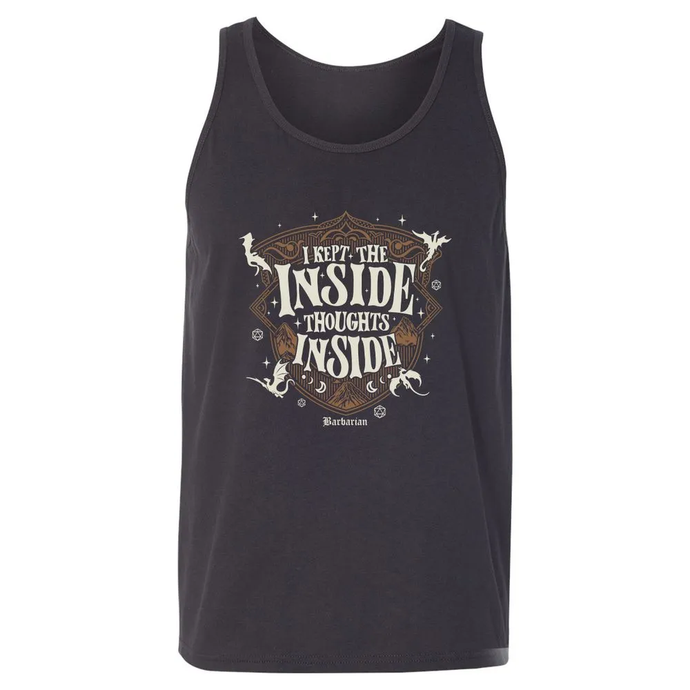 Barbarian I Kept The Inside Thoughts Inside - Dark Grey - 7