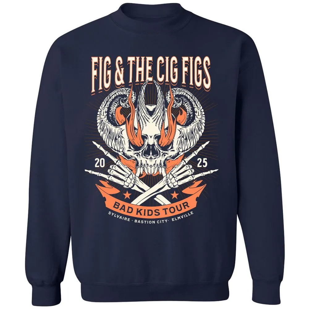 Fig and the Cig Figs, Dimension 20 Classic Unisex Sweatshirt - Navy - 2