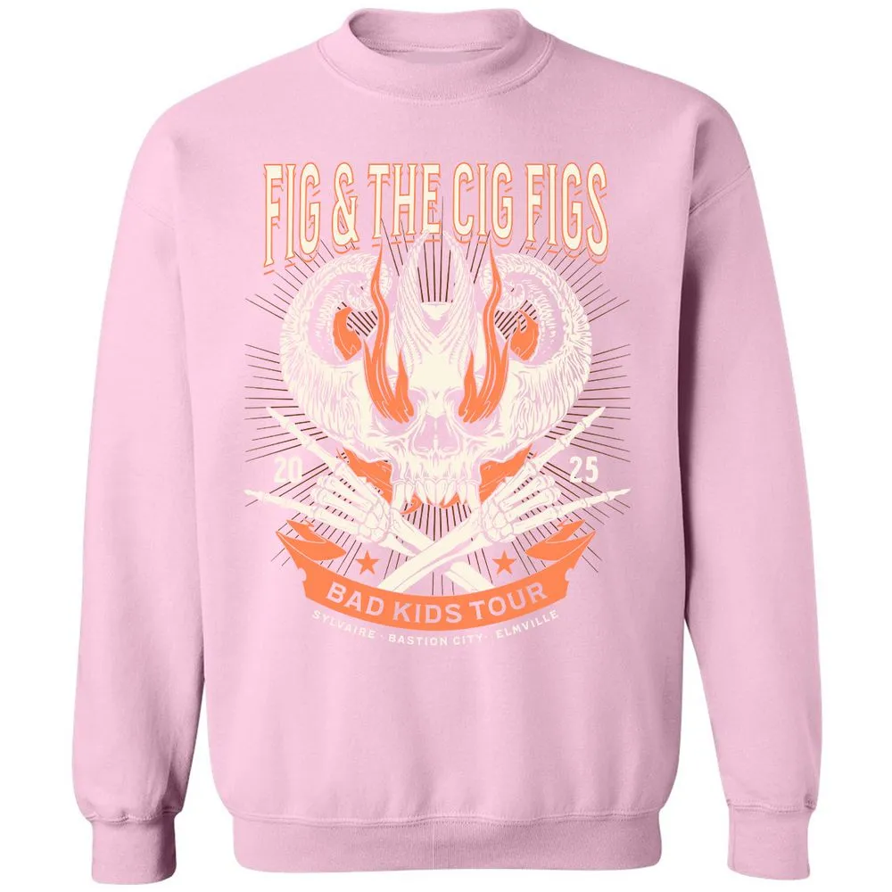 Fig and the Cig Figs, Dimension 20 Classic Unisex Sweatshirt - Light Pink - 3