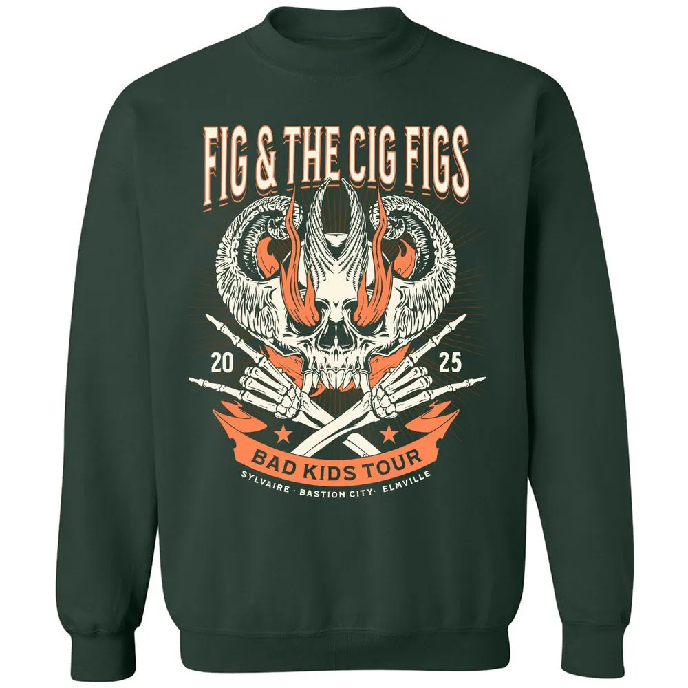 Fig and the Cig Figs, Dimension 20 Classic Unisex Sweatshirt - Forest Green - 4