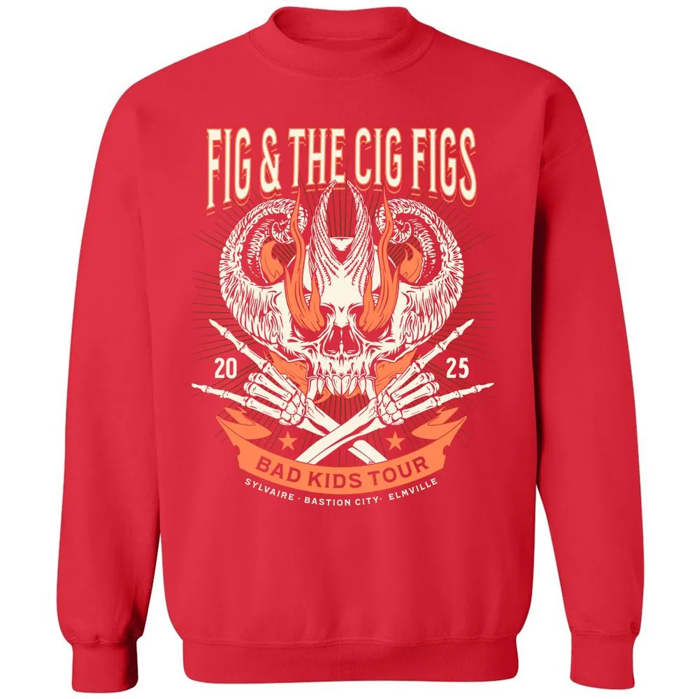 Fig and the Cig Figs, Dimension 20 Classic Unisex Sweatshirt - Red - 5