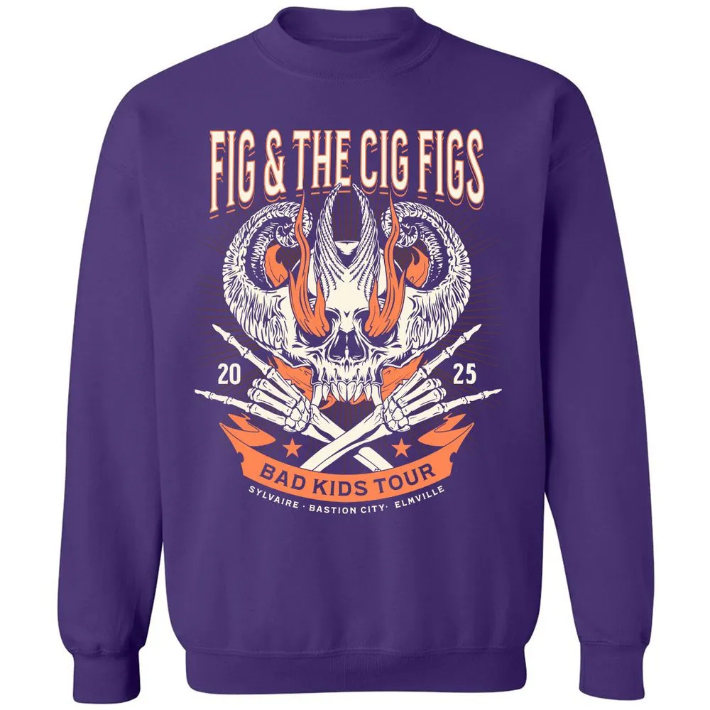 Fig and the Cig Figs, Dimension 20 Classic Unisex Sweatshirt - Purple - 6
