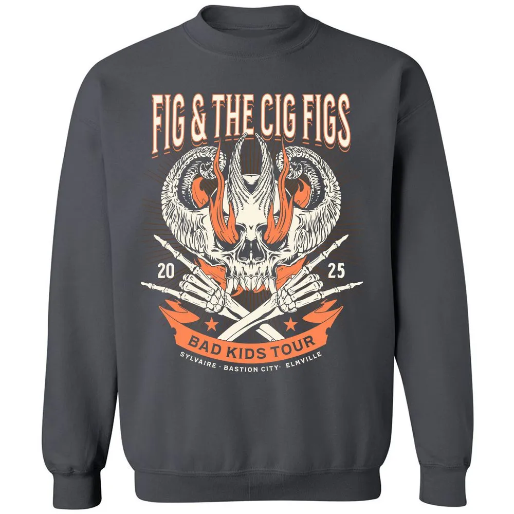 Fig and the Cig Figs, Dimension 20 Classic Unisex Sweatshirt - Charcoal - 7