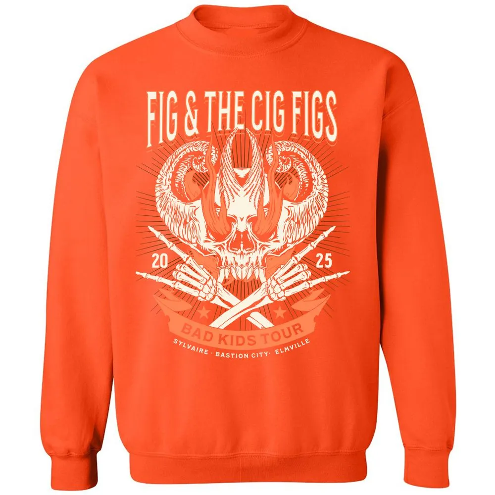 Fig and the Cig Figs, Dimension 20 Classic Unisex Sweatshirt - Orange - 10