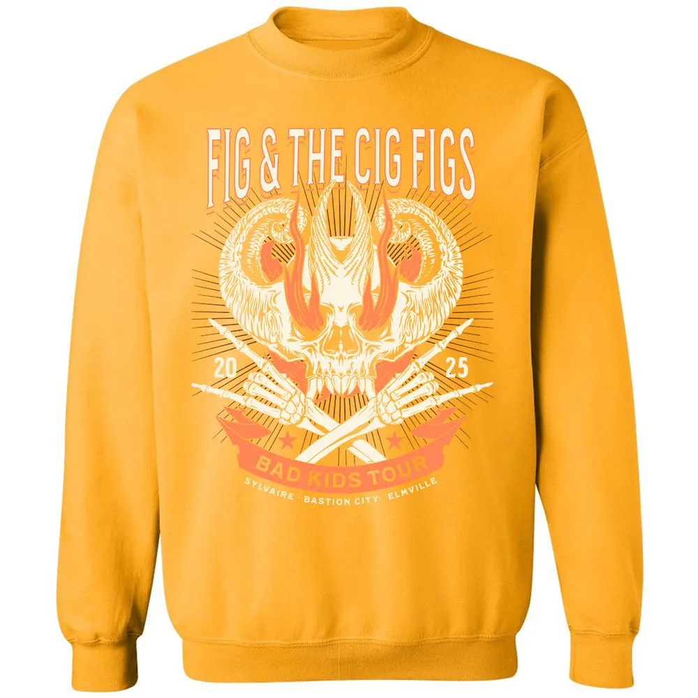 Fig and the Cig Figs, Dimension 20 Classic Unisex Sweatshirt - Gold - 11
