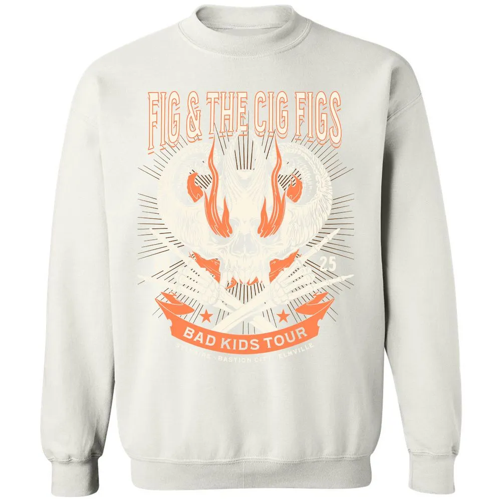Fig and the Cig Figs, Dimension 20 Classic Unisex Sweatshirt - White - 12