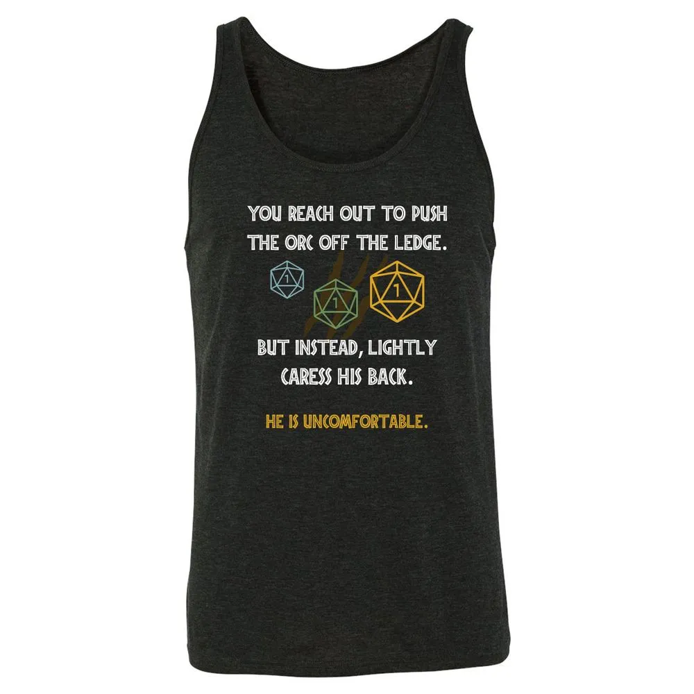 YOU REACH OUT TO PUSH Unisex Jersey Tank - Charcoal Black Triblend - 5