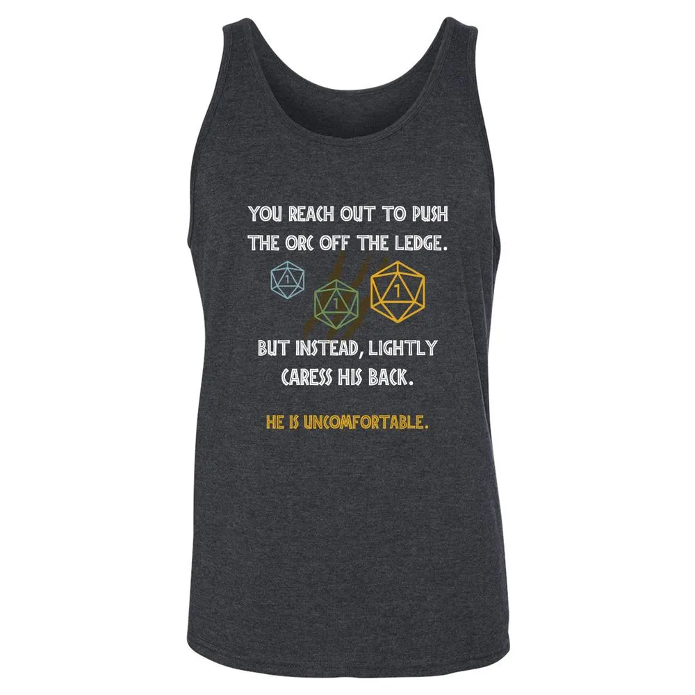 YOU REACH OUT TO PUSH Unisex Jersey Tank - Dark Grey Heather - 6
