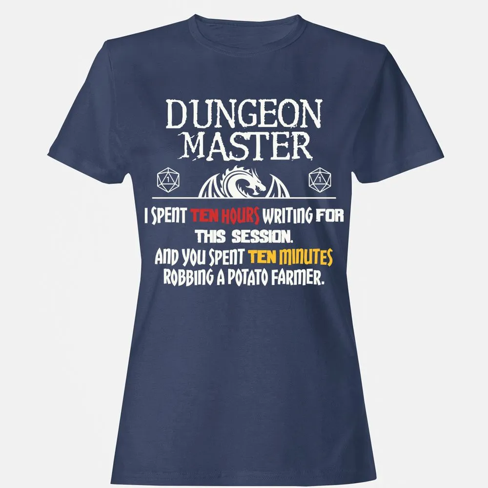 Dungeon Master Chaos Meme Women's T-Shirt - Navy - 10