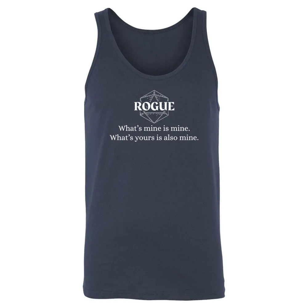 Rogue – What’s Mine Is Mine, What’s Yours Is Also Mine Unisex Jersey Tank - Navy - 2