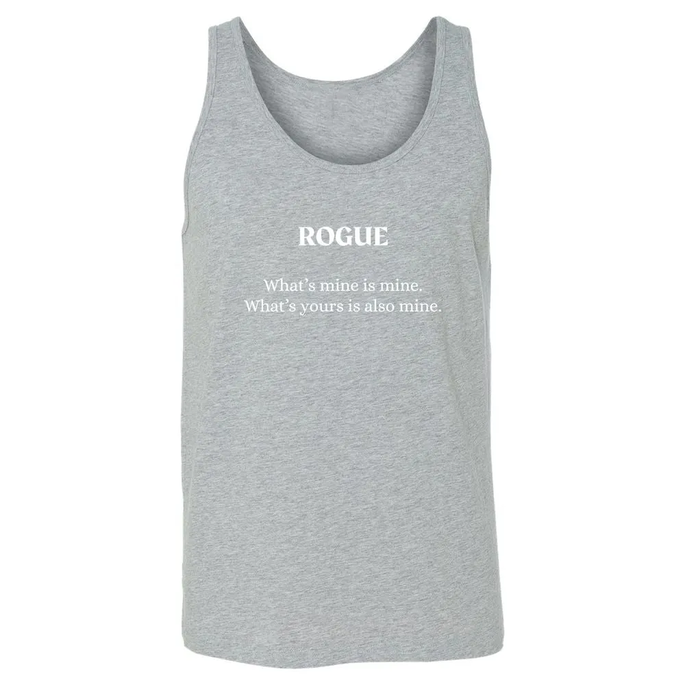 Rogue – What’s Mine Is Mine, What’s Yours Is Also Mine Unisex Jersey Tank - Athletic Heather - 4