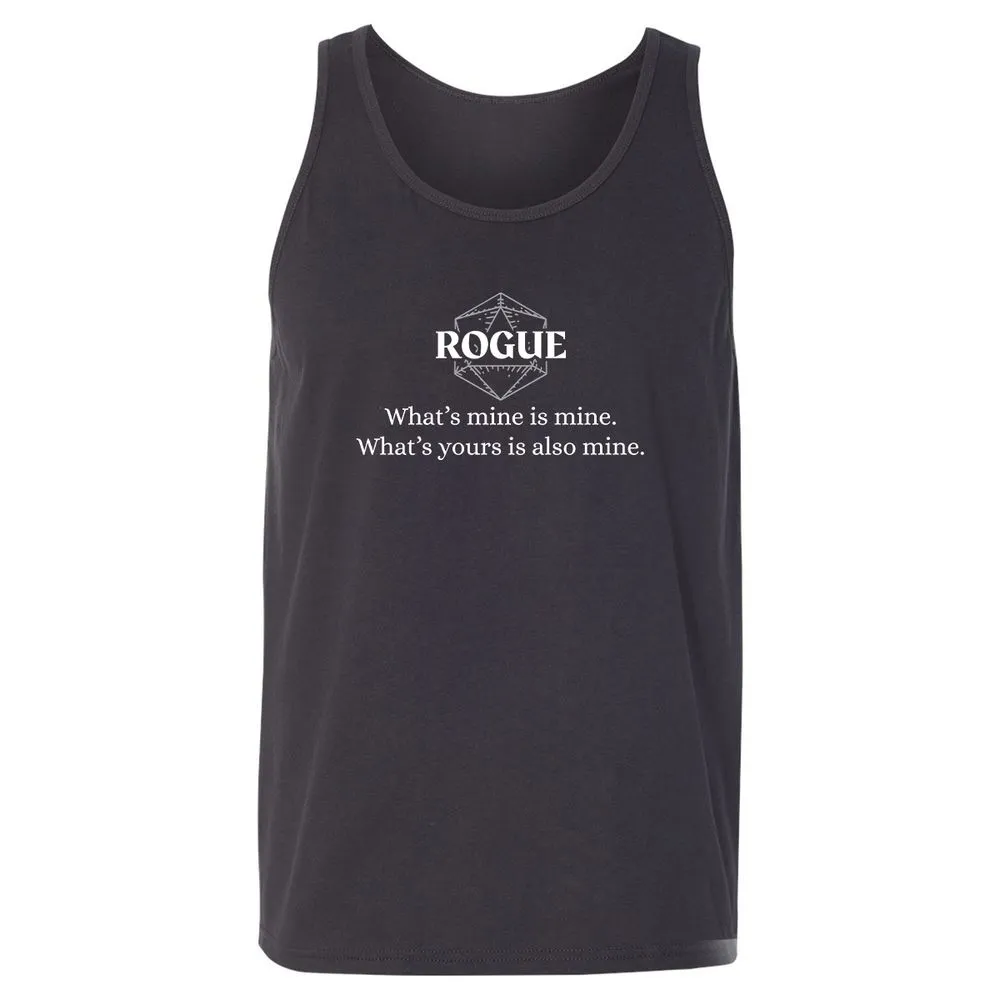 Rogue – What’s Mine Is Mine, What’s Yours Is Also Mine Unisex Jersey Tank - Dark Grey - 7
