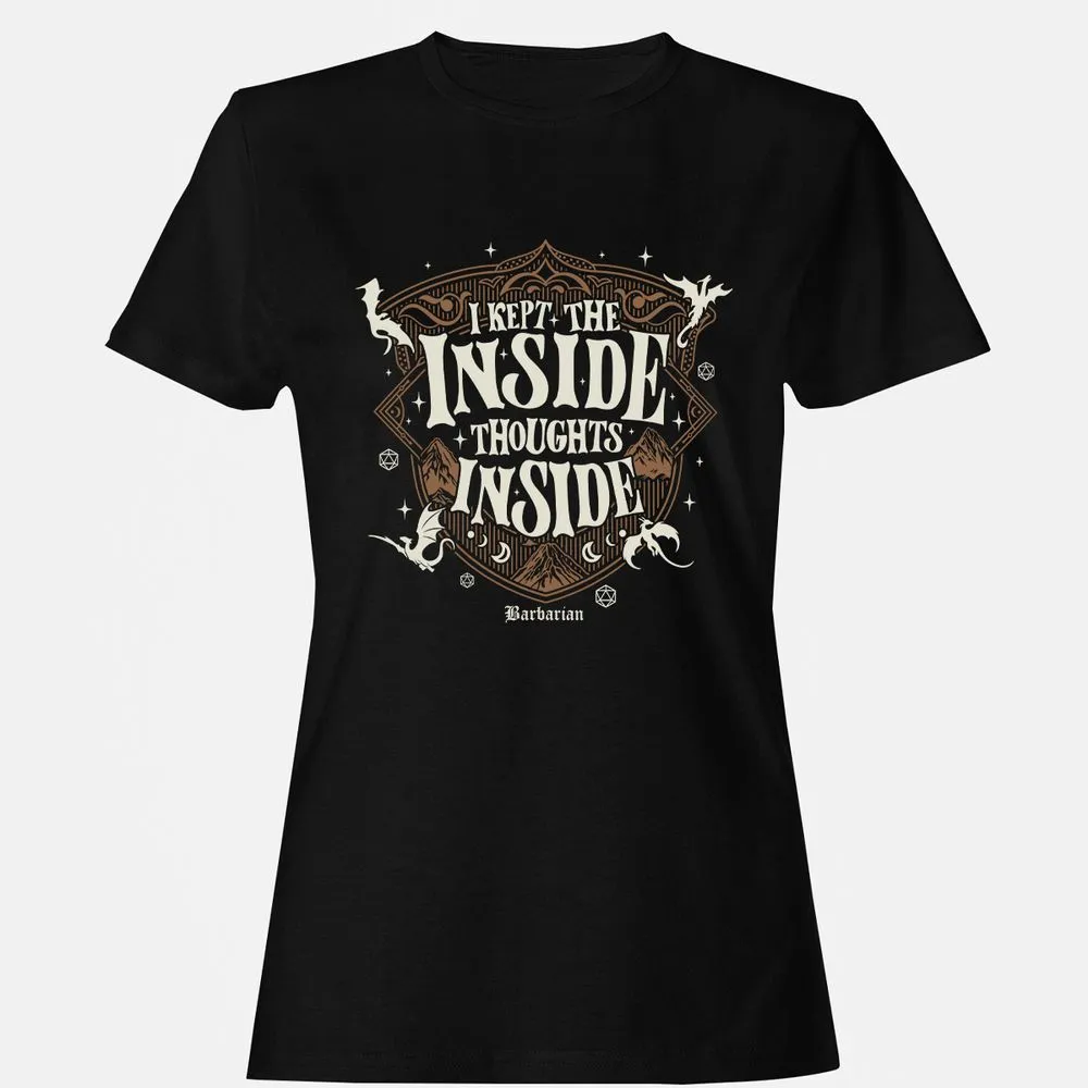 Barbarian I Kept The Inside Thoughts Inside - Black - 1