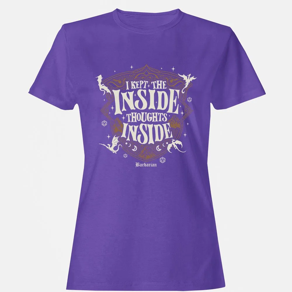 Barbarian I Kept The Inside Thoughts Inside - Purple - 12