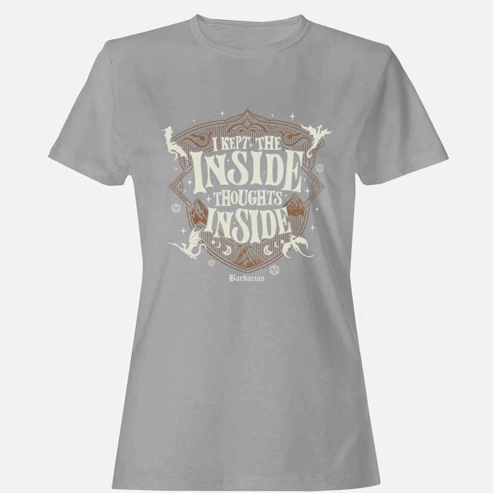 Barbarian I Kept The Inside Thoughts Inside - Sport Grey - 15