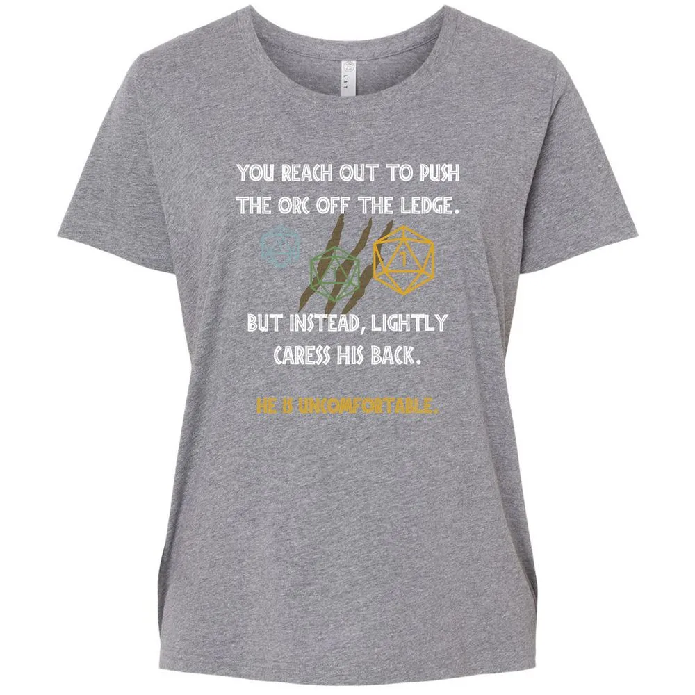 YOU REACH OUT TO PUSH Ladies Curvy Jersey - Granite Heather - 9