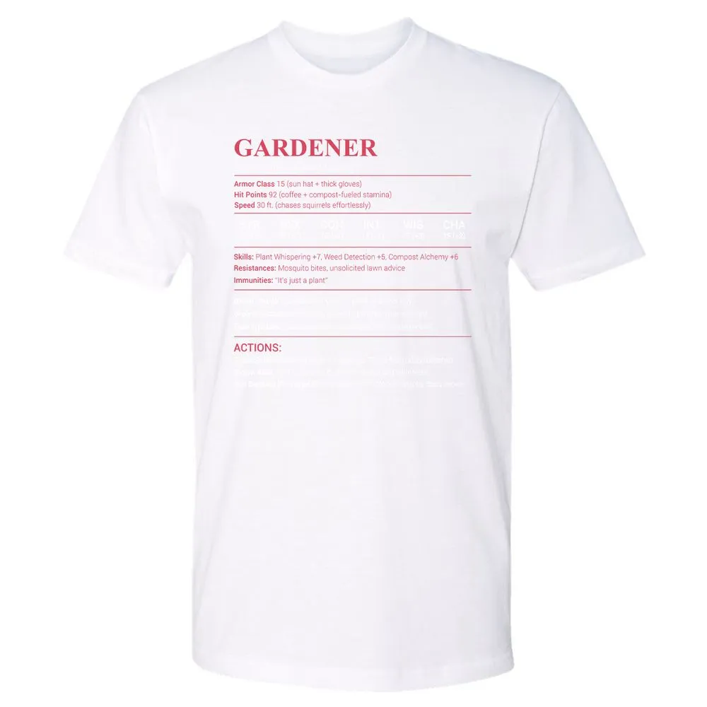 Gardener Stats Premium Unisex T-Shirt - White - 4